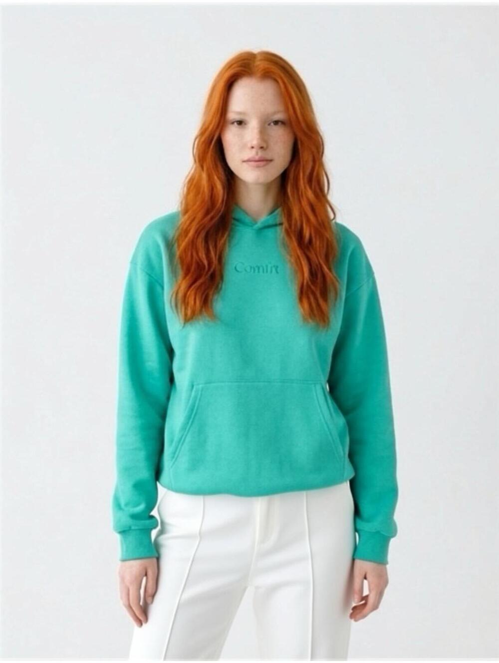 Comfrt Signature Hoodie Aqua Unisex size M New In Bag Oversized MSRP $120